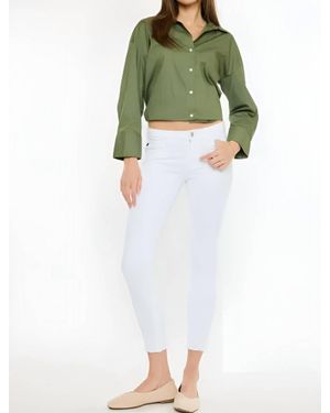 Kancan Midrise Ankle Jeans - Green