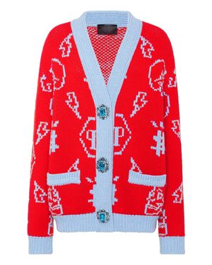 Philipp Plein Cardigan - Red