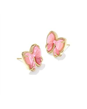 Kendra Scott Haley Bow Stud Earrings - Pink