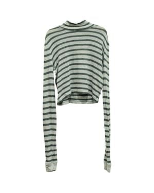 Alexander Wang Stripped Long Sleeve Top - Green