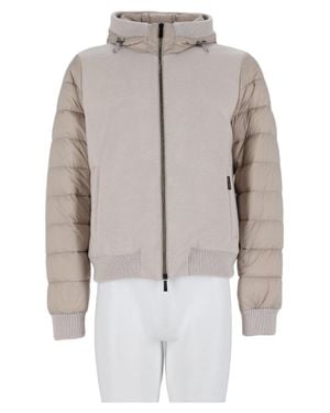 Moorer Ivory Quilted Hooded Virgin Wool-Blend Jacket - Gray