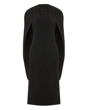 Alberta Ferretti Flowing Silhouette Dress With Delicate Draping - Black