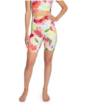 Nicole Miller High Rise Biker Short - Red