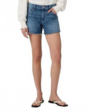 PAIGE Dylan Raw Hem Short - Blue