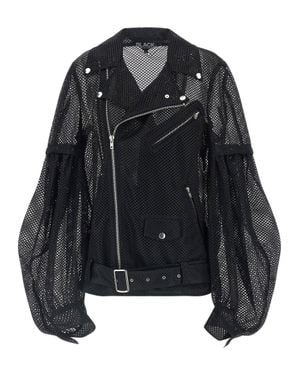 Comme des Garçons Polyester Biker Jacket - Black