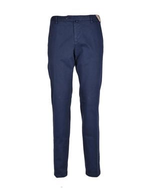 AT.P.CO Stretch Cotton-Blend Pants - Blue