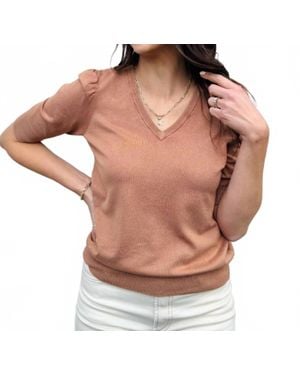 EsQualo V Neck Sweater - Brown