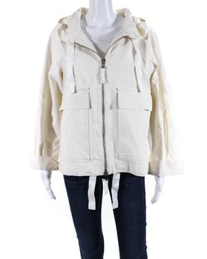 Everlane The Canvas Organic Cotton Anorak Bone - White