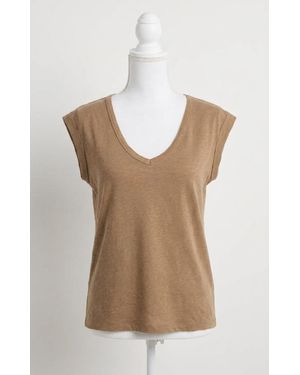 Z Supply Per Diem V Neck Tee - Natural