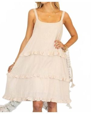 Ninexis Sleeveless Tiered Summer Dress - Natural