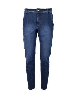 Giampaolo Slim Cotton-Blend Jeans - Blue