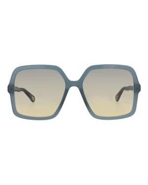 Chloé Square-Frame Bio Acetate Sunglasses - Gray