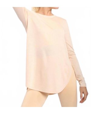Mono B Harmony Long Sleeve Flowy Top - Natural