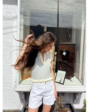 Cinq À Sept Clem Stripe Tank - Gray