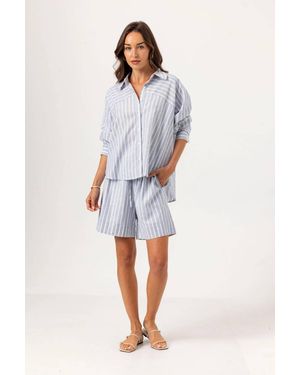 Sundays Saffron Striped Shorts - Blue