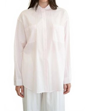 Elle Grey Long Sleeve Top - White