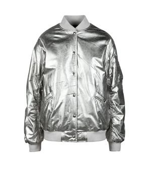 IRO Leather Bomber Jacket - Gray