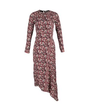 Vilshenko Printed Asymmetric Dress - Red