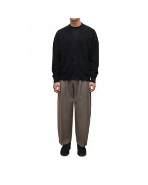 Johnstons of Elgin Plaited Textured Vee Cardigan - Black