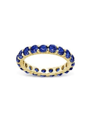 Sterling Forever Sterling Gracie Sapphire Cz Eternity Ring - Blue