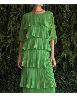 Joh Jessiah Woven Ruffle Top - Green
