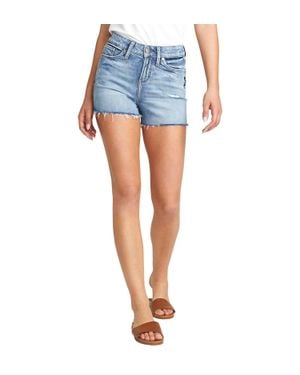 Silver Jeans Co. Avery High Rise Shorts - Blue