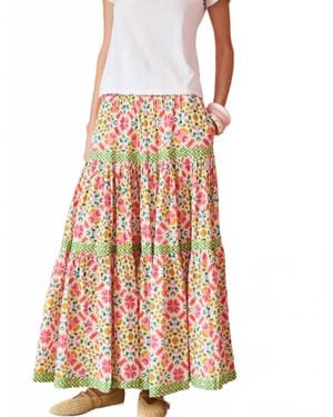 BROOKS AVENUE Wild Bloom Skirt - Red