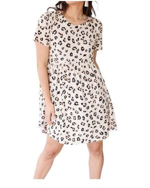 Haptics Feline Flare Day Dress - White