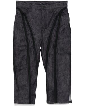 Mugler Cropped Pants - Blue