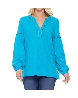 Aryeh Tassel Trim Tunic - Blue