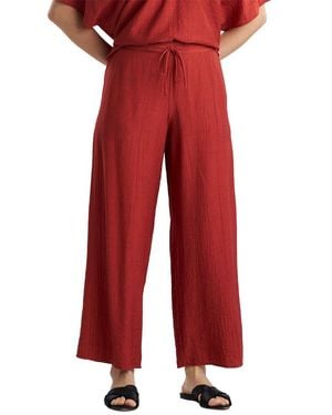 Natori Terra Foil Crinkle Pant - Red