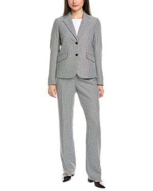 Anne Klein 3P Skirted Suit Set - Gray