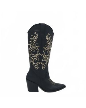 Stivali New York Paradise Western Cowboy Boots - Black