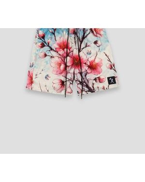 Baseballism Girls Youth Baseball Diamond Lux Satin Shorts - Red