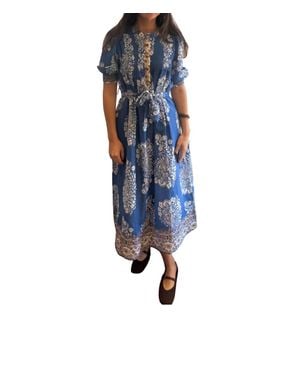 J joy Pin Tuck Maxi Dress - Blue