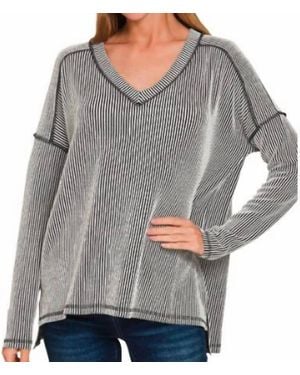 Zenana Everyone's Favorite Ribbed Top - Gray