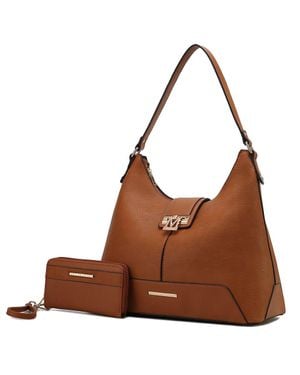 MKF Collection by Mia K Graciela Hobo Handbag By Mia K - Brown
