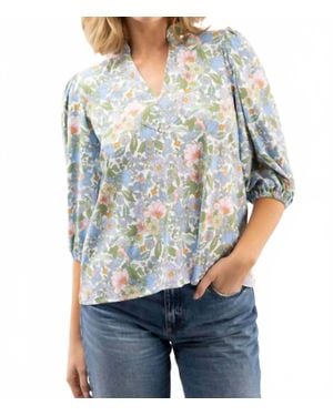 Smith & Quinn Eliza Collared Top - Gray