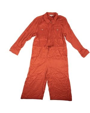 Opening Ceremony Zip Front Jumpsuit - Red