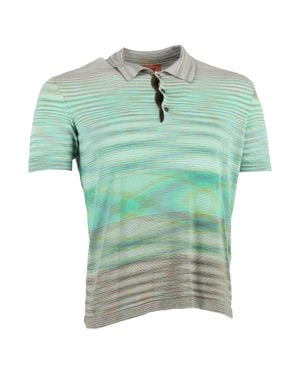Missoni Striped Polo Shirt - Green