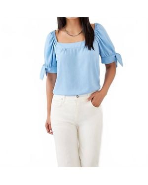 Karen Kane Sienna Square Neck Top - Blue