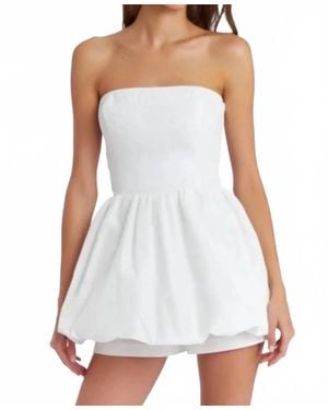 Amanda Uprichard Saylor Skort Romper - White