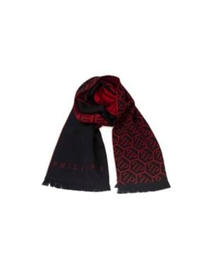 Philipp Plein Logo Scarf - Red