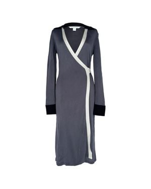 Diane von Furstenberg Midi Wrap Dress - Blue