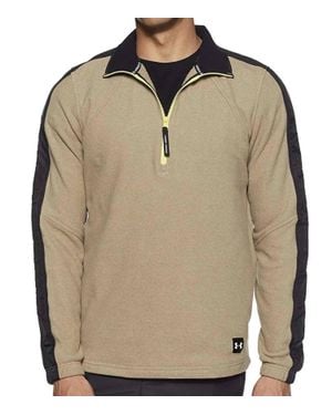 Under Armour Sportstyle Microfleece 1/2 Zip Long Sleeve Top - Natural