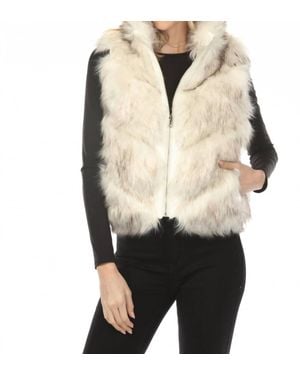 Metric Knits Reversible Faux Fur Vest - Black