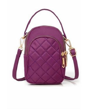 Dani & Em Cleo Quilted Crossbody Bag - Purple