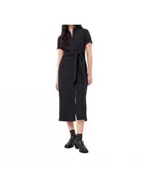 Sessun Christiana Stripes Midi Dress - Black
