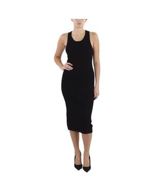 Sage the Label Ribbed Sleeveless Midi Dress - Black