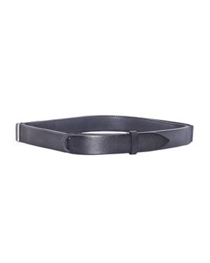 Claudio Orciani Calf Leather Rounded Buckle Belt - Blue